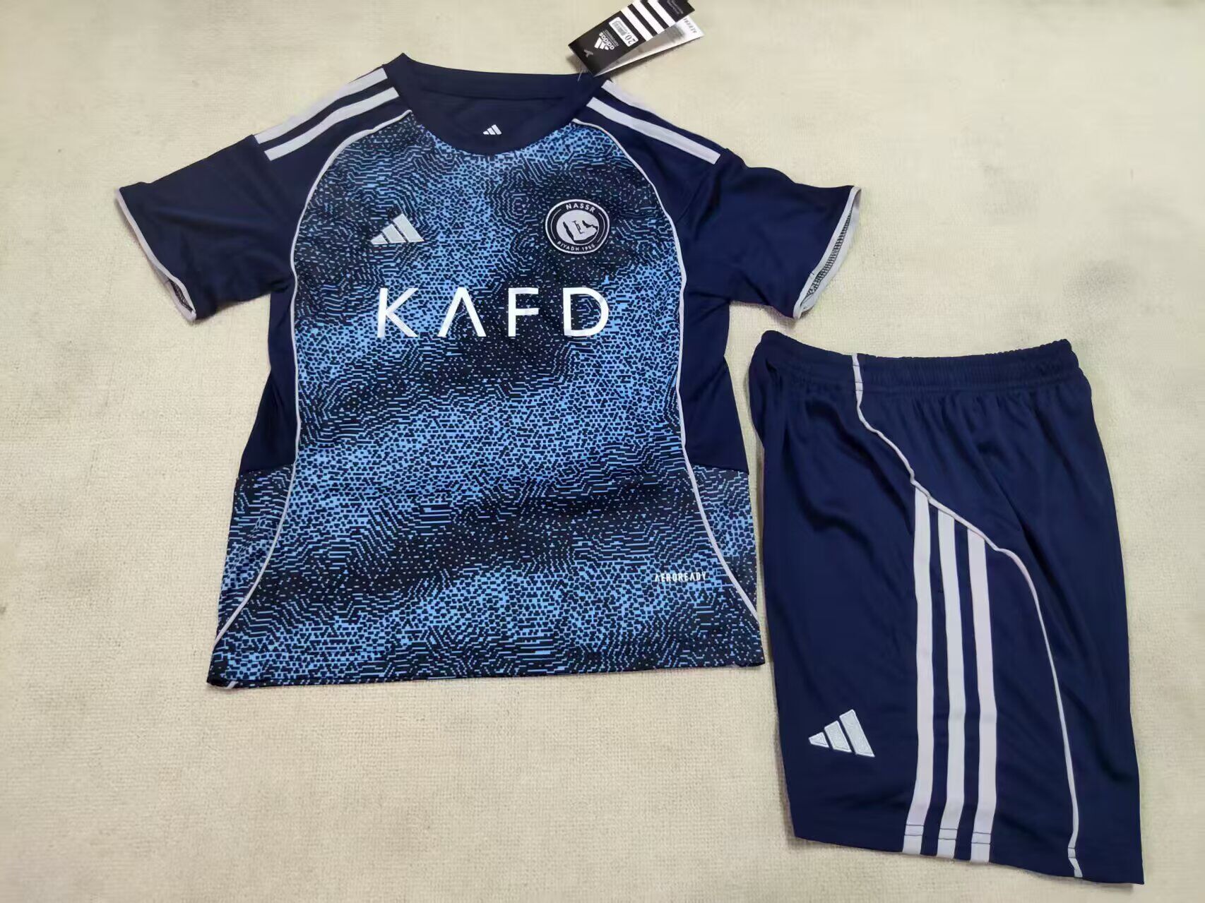 Kids-Al-Nassr 25/26 Away Navy Blue Soccer Jersey